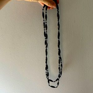 Black bead necklace